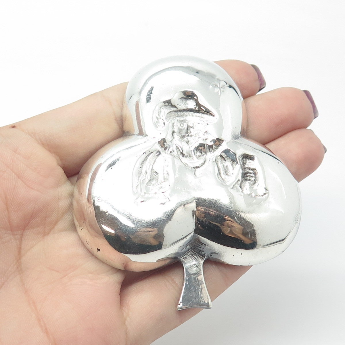 B.W. van ELDIK 833 Silver Antique '32 Netherlands Jack Clubs Playing Cards Bowl