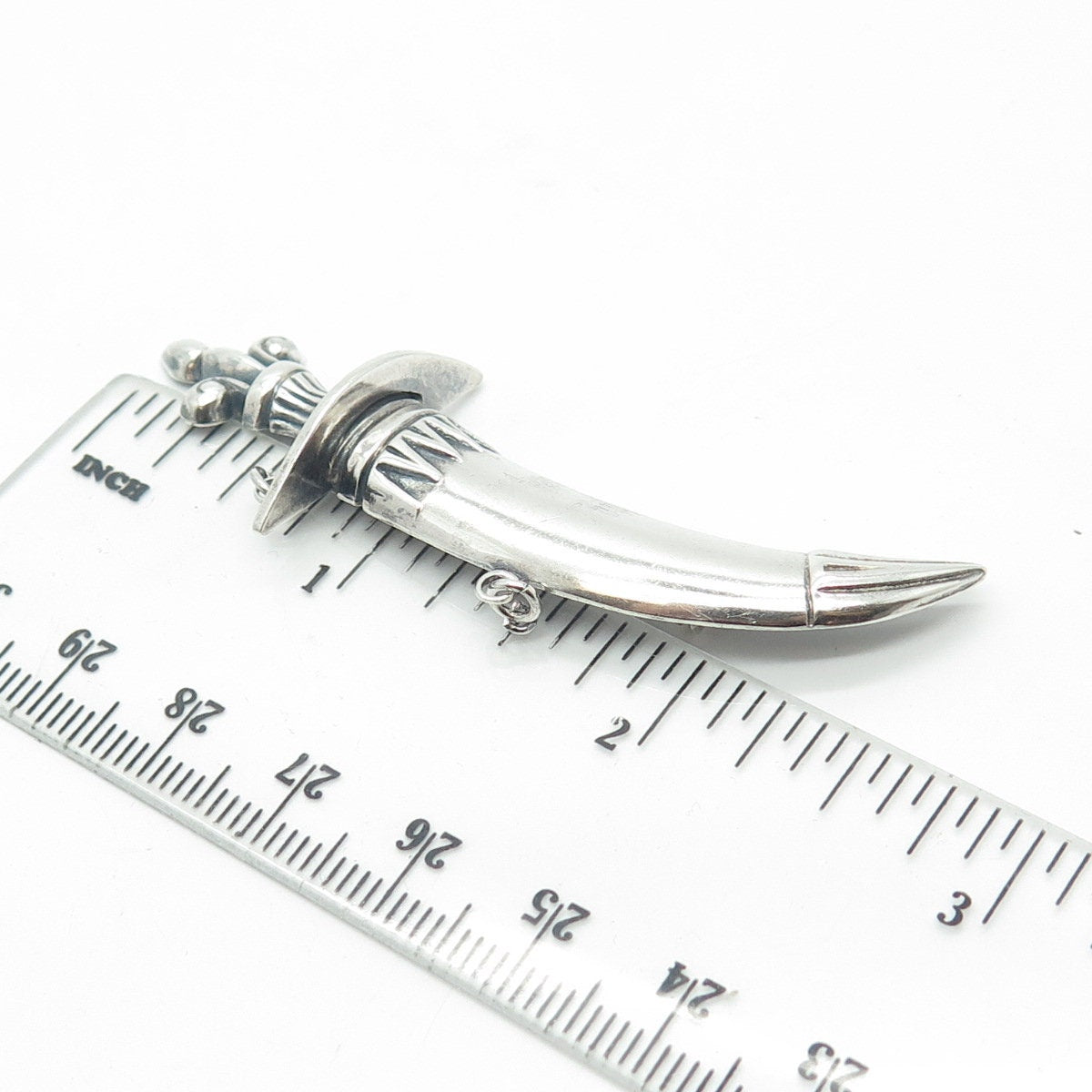 925 Sterling Silver Antique Art Deco Dagger / Knife Pin Brooch / Pendant