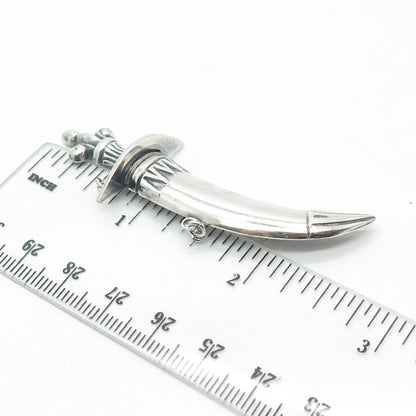 925 Sterling Silver Antique Art Deco Dagger / Knife Pin Brooch / Pendant