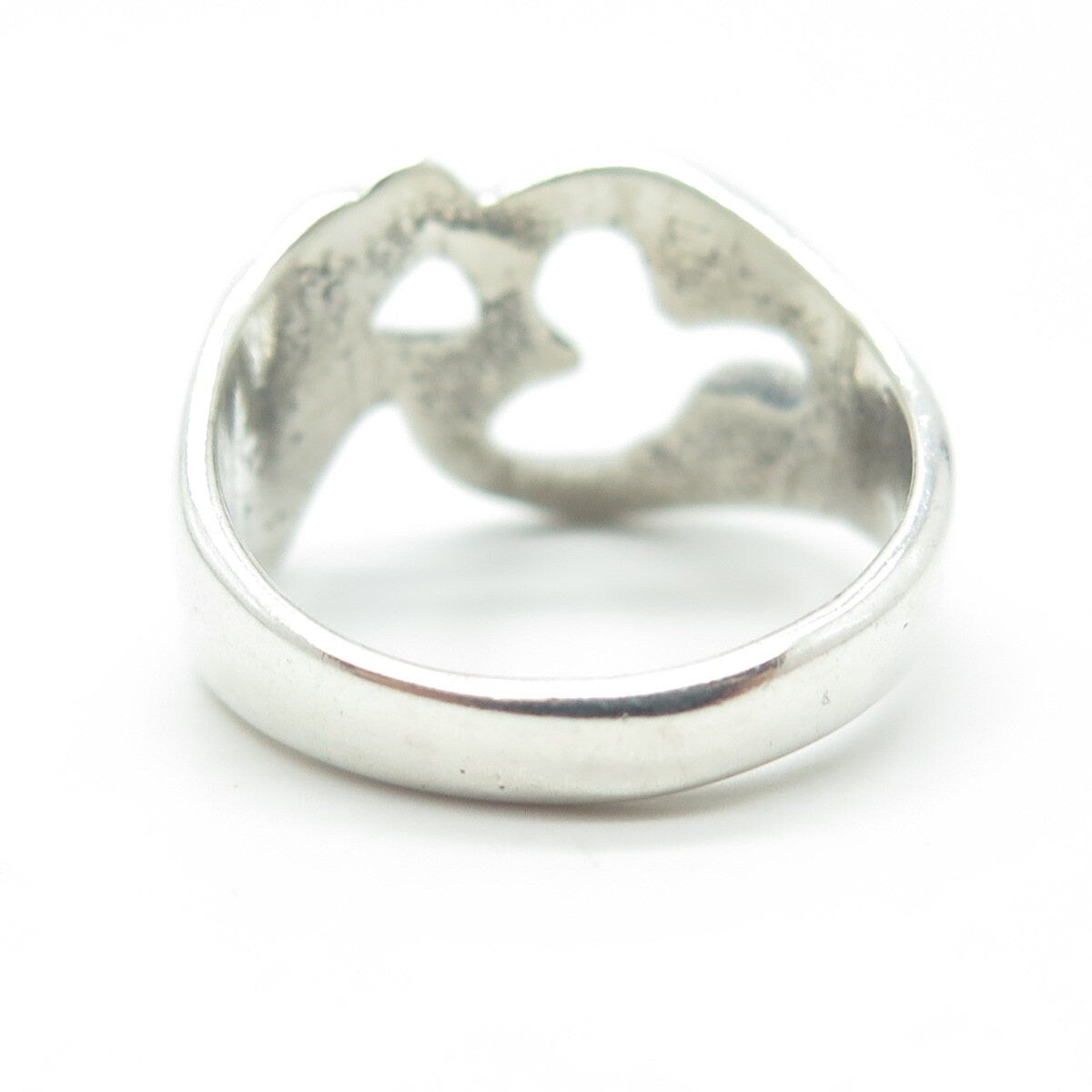 925 Sterling Silver Vintage Om Mantra Ring Size 8.5