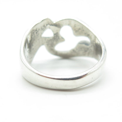 925 Sterling Silver Vintage Om Mantra Ring Size 8.5
