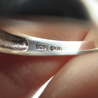 925 Sterling Silver Vintage Greek Maze Ring Size 8.25
