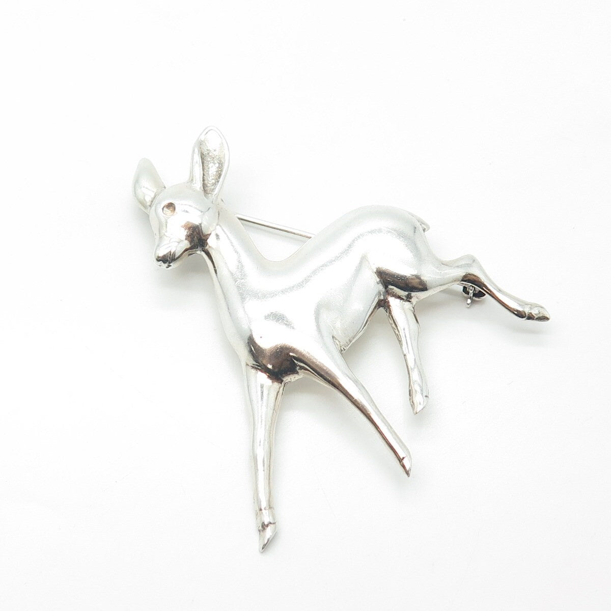 925 Sterling Silver Vintage Bambi Fawn Pin Brooch