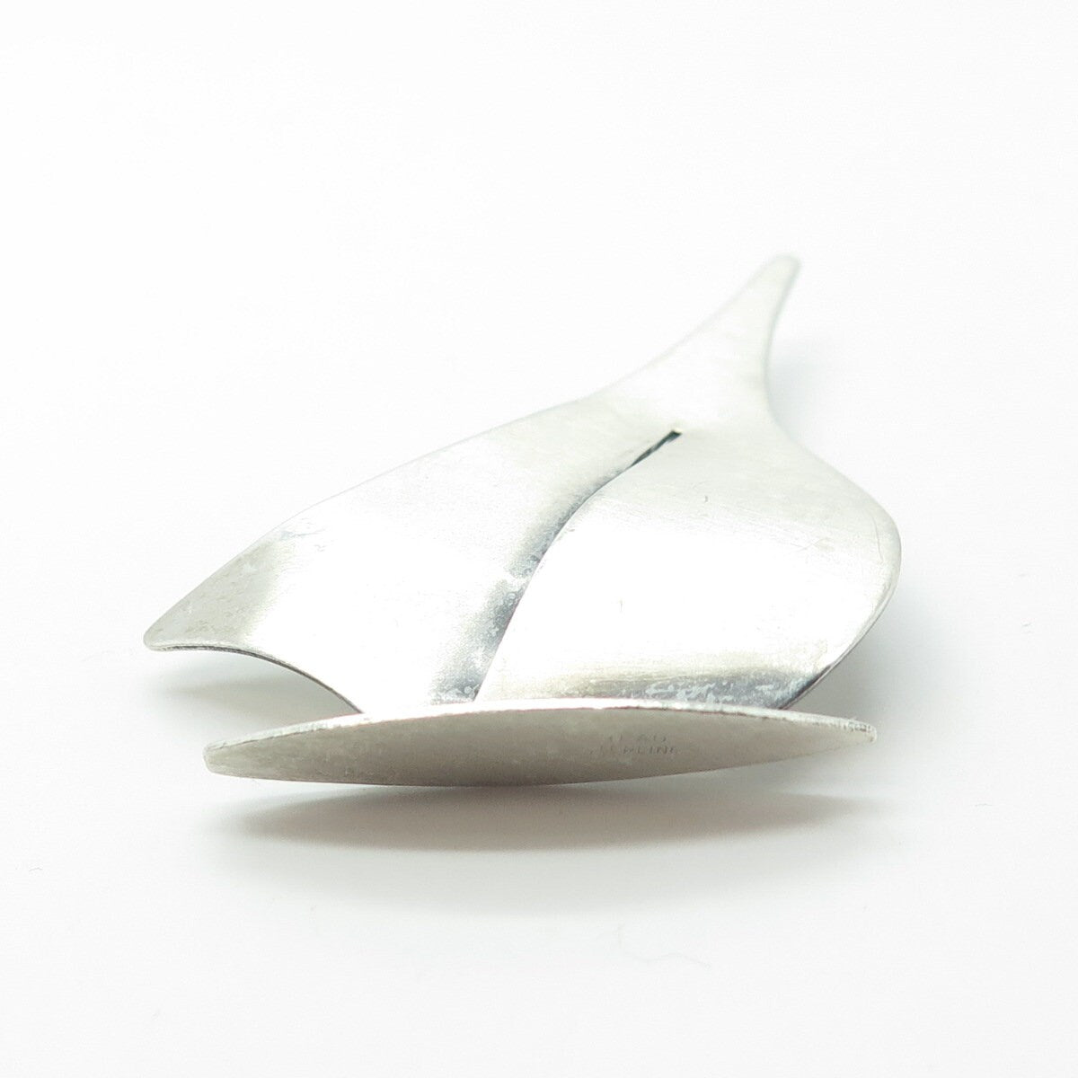 BEAU 925 Sterling Silver Vintage Modernist Sailboat Pin Brooch