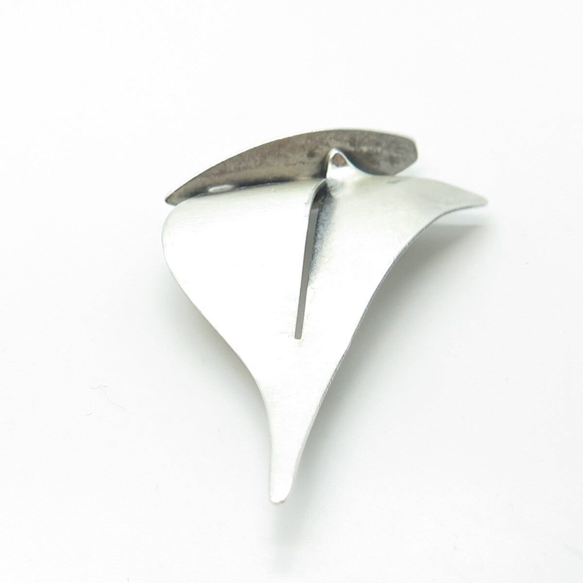 BEAU 925 Sterling Silver Vintage Modernist Sailboat Pin Brooch