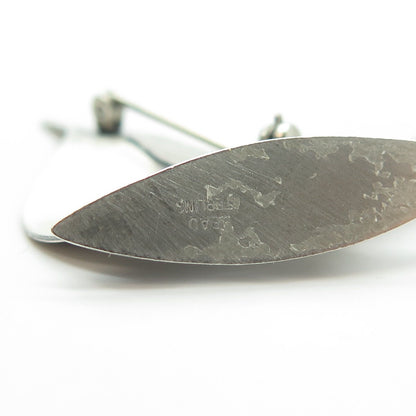 BEAU 925 Sterling Silver Vintage Modernist Sailboat Pin Brooch