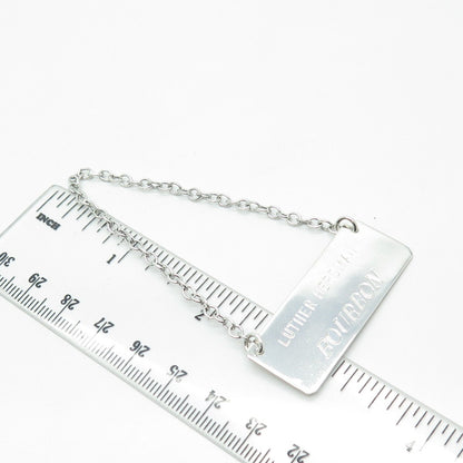 LEONORE DOSKOW 925 Sterling Silver Vintage "Luther Herdman Bourbon" Bottle Tag
