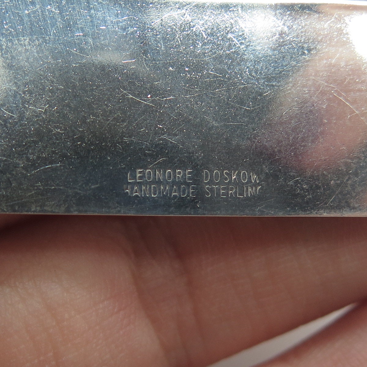 LEONORE DOSKOW 925 Sterling Silver Vintage "Luther Herdman Bourbon" Bottle Tag