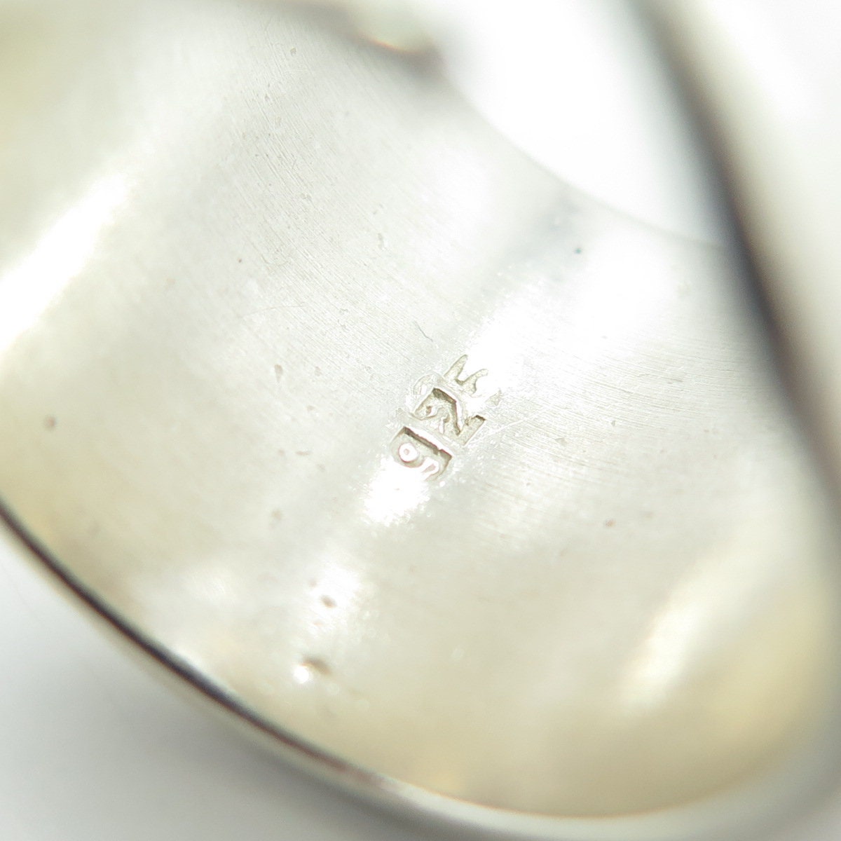 925 Sterling Silver Vintage Modernist Adjustable Zig-Zag Ring Size 8