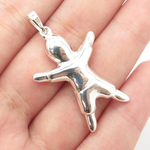 925 Sterling Silver Vintage Kids Memorial Pendant