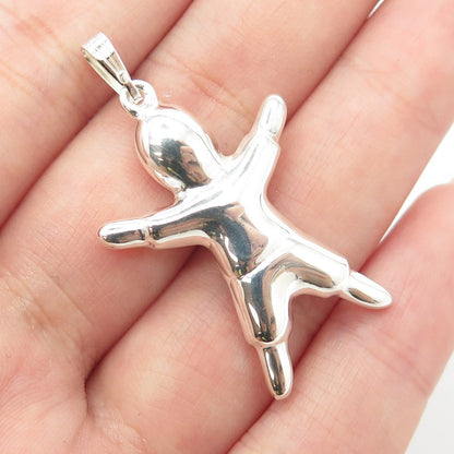 925 Sterling Silver Vintage Kids Memorial Pendant