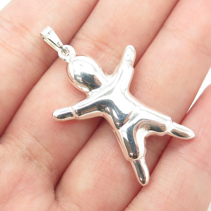 925 Sterling Silver Vintage Kids Memorial Pendant