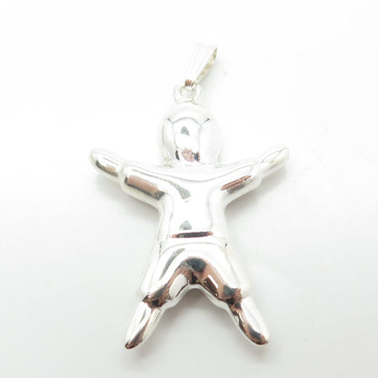 925 Sterling Silver Vintage Kids Memorial Pendant