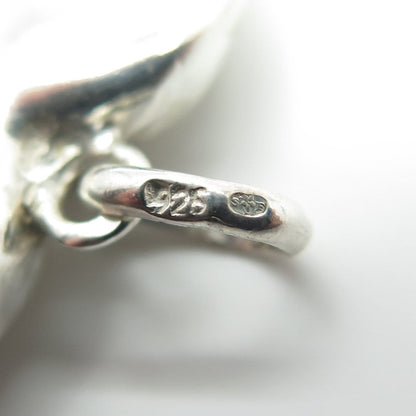 925 Sterling Silver Vintage Puffy Heart Pendant