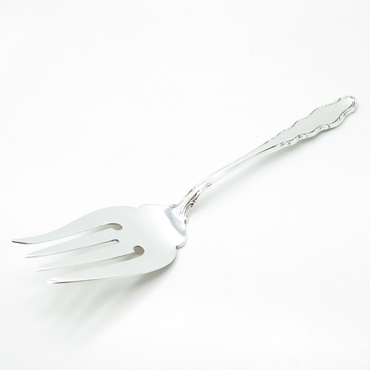 REED & BARTON 925 Sterling Silver Vintage 1965 English Provincial Serving Fork