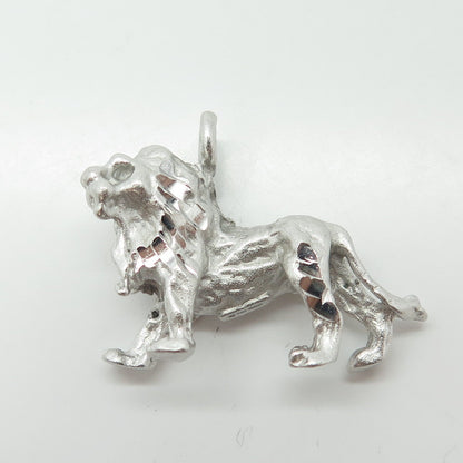 925 Sterling Silver Vintage Lion King Charm Pendant