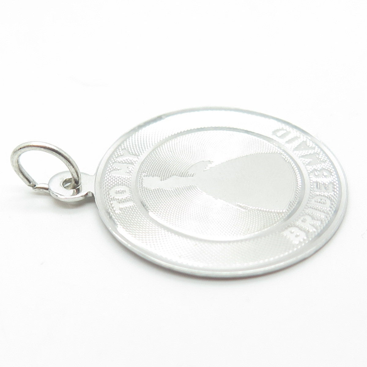 925 Sterling Silver Vintage "To My Bridesmaid" Round Pendant
