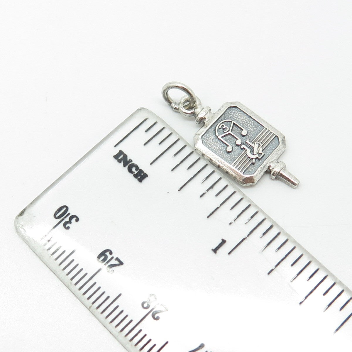 SPIES BROS Sterling Silver Vintage High School Band 16th Note Triplet Pendant