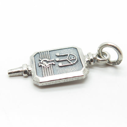 SPIES BROS Sterling Silver Vintage High School Band 16th Note Triplet Pendant