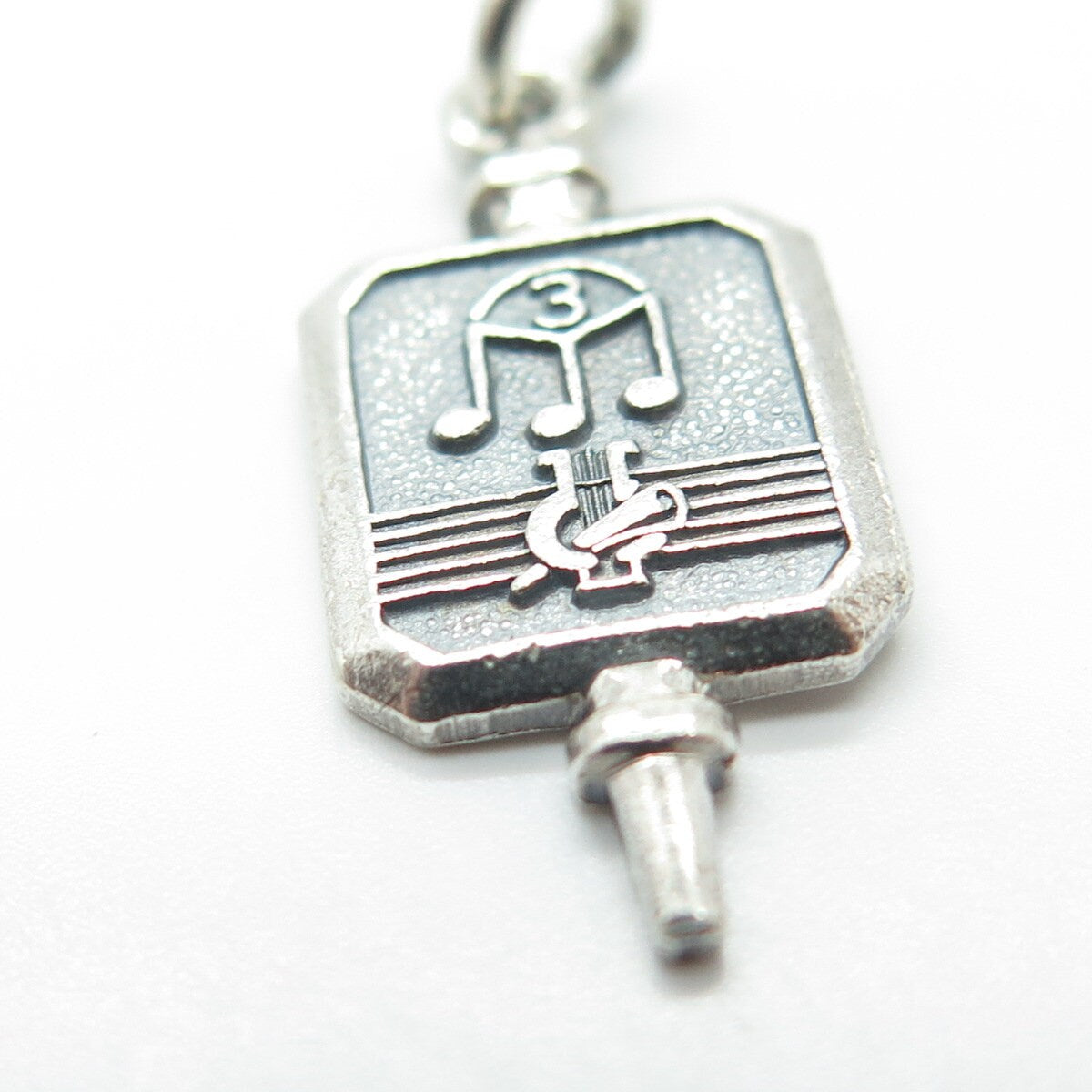 SPIES BROS Sterling Silver Vintage High School Band 16th Note Triplet Pendant