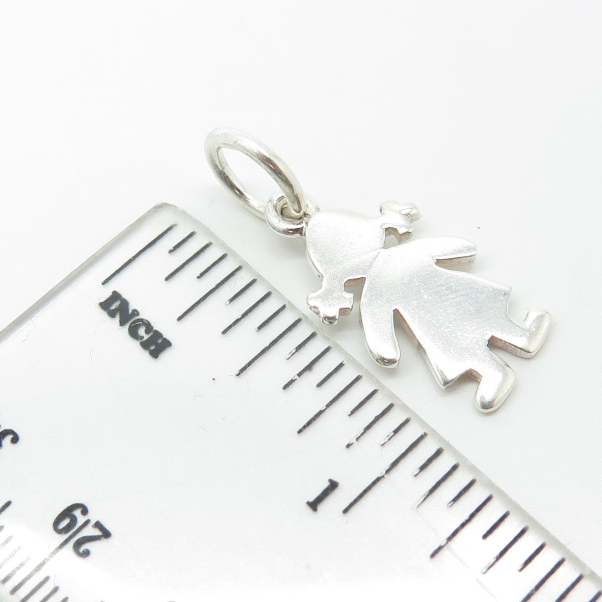 950 Silver Vintage Baby Girl Doll Charm Pendant