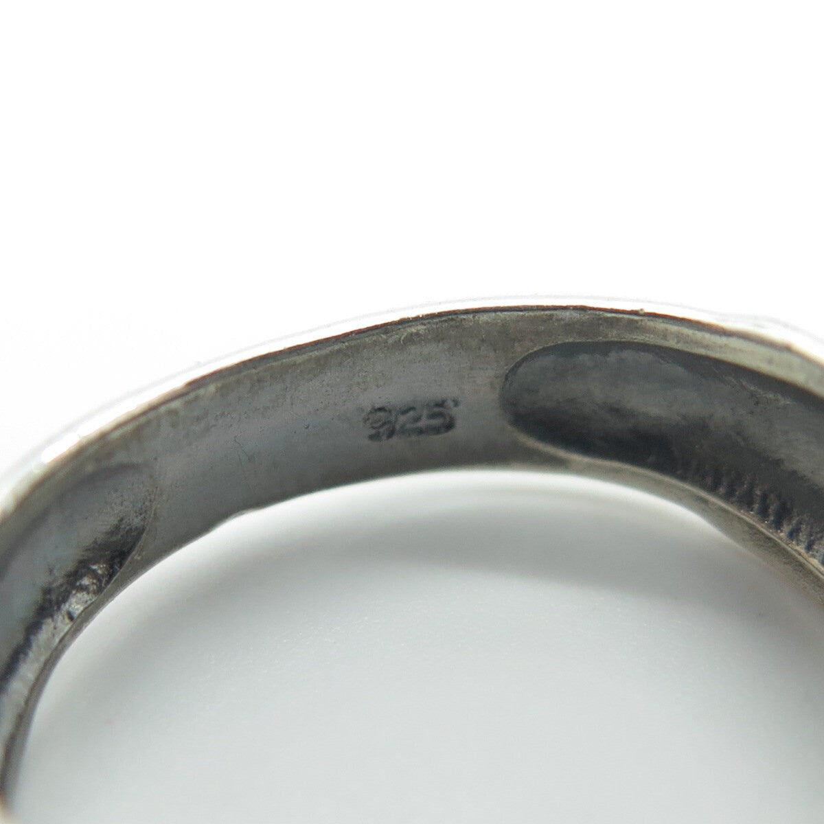 925 Sterling Silver Vintage Rattan Shape Ring Size 6.5