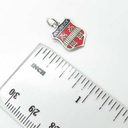 900 Silver Vintage Enamel Innsbruck Coat of Arms Charm Pendant