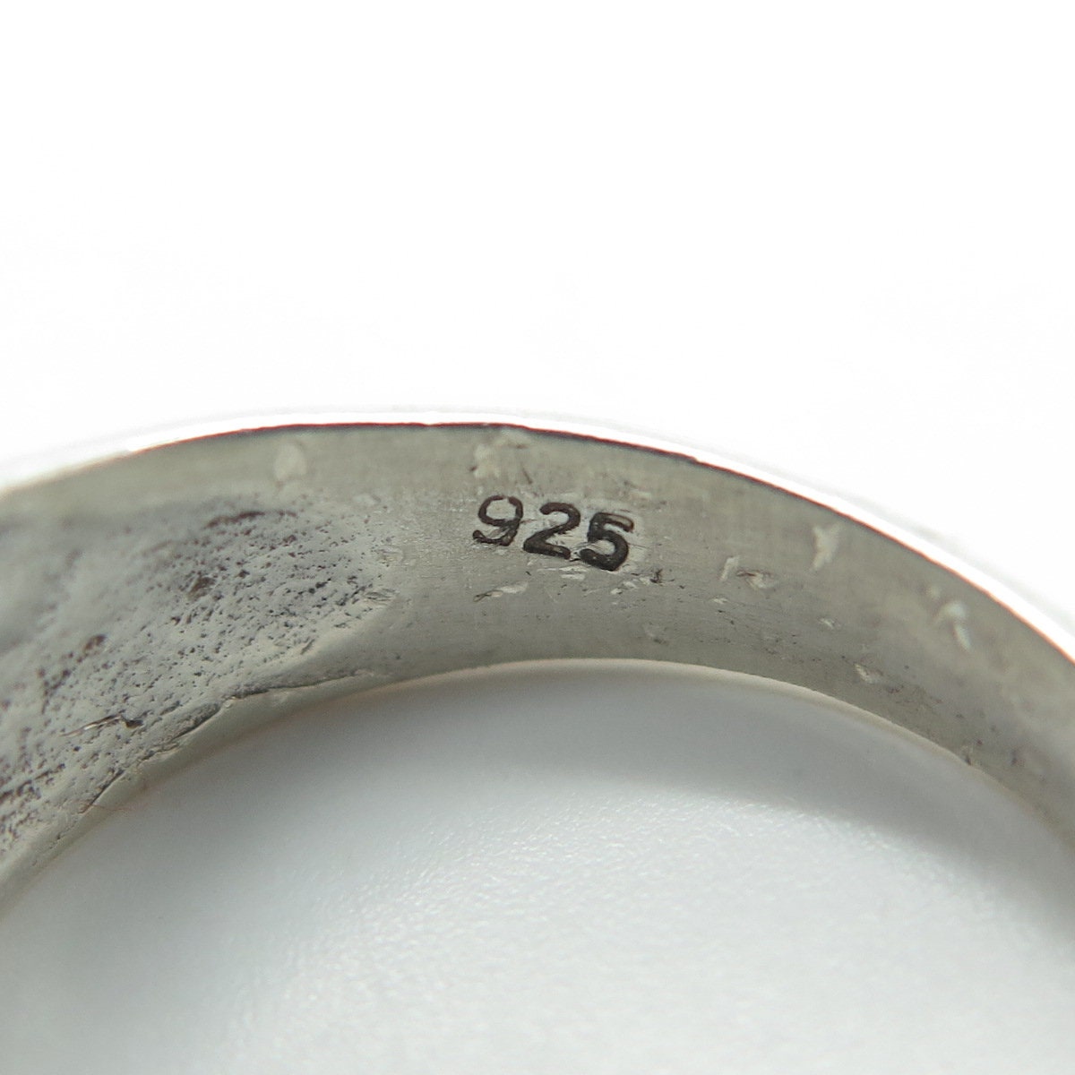 925 Sterling Silver Vintage Ribbed Ring Size 8