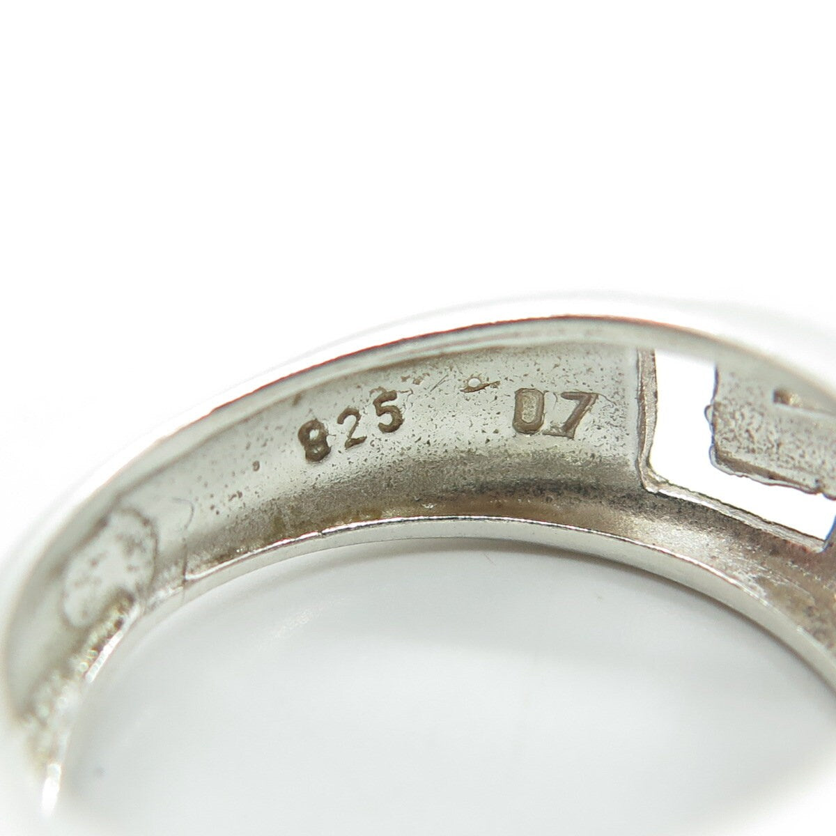925 Sterling Silver Vintage Greek Maze Ring Size 4.75