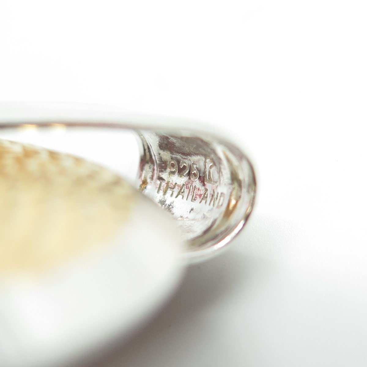 925 Sterling Silver 2-Tone Vintage Textured Round Pendant