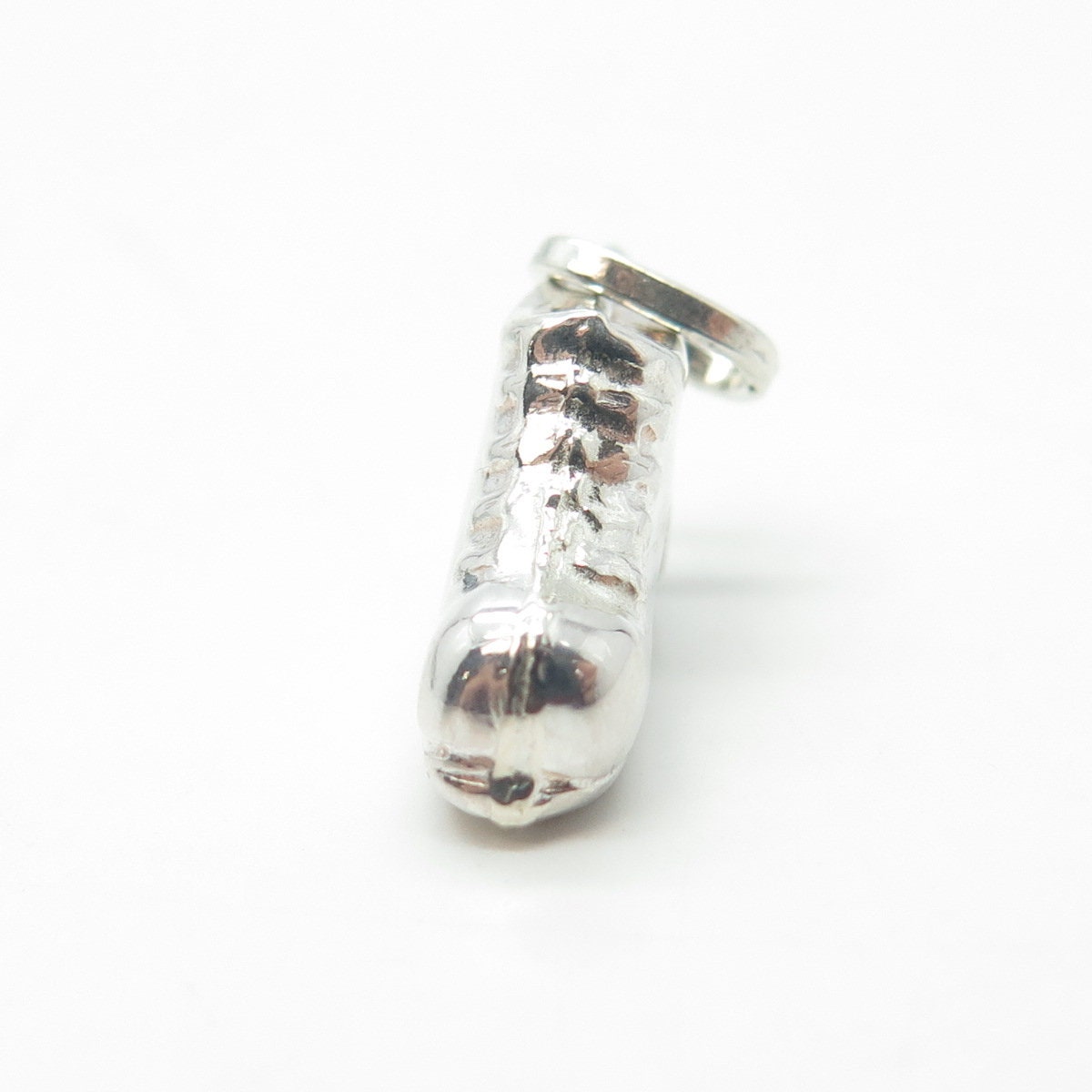 925 Sterling Silver Vintage Italy Boot Shoe 3D Charm Pendant