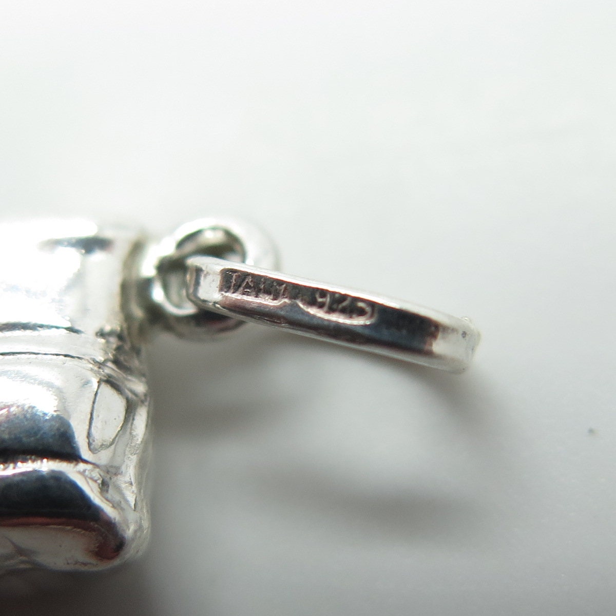 925 Sterling Silver Vintage Italy Boot Shoe 3D Charm Pendant