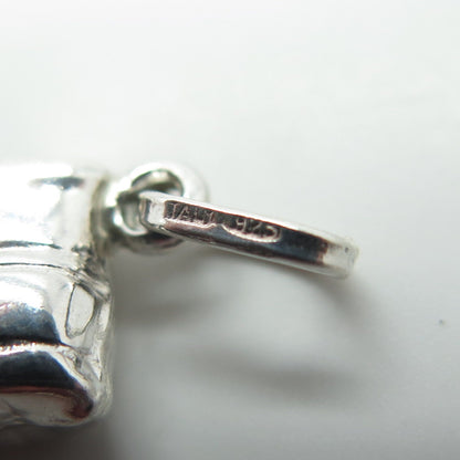 925 Sterling Silver Vintage Italy Boot Shoe 3D Charm Pendant