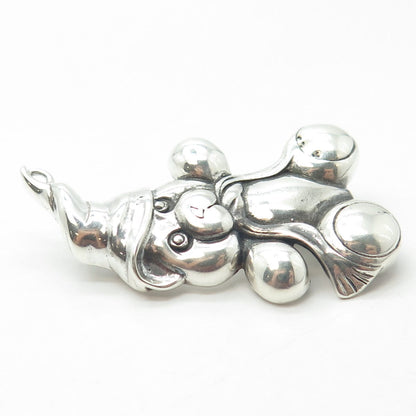JEZLAINE 925 Sterling Silver Vintage Teddy Bear Pin Brooch