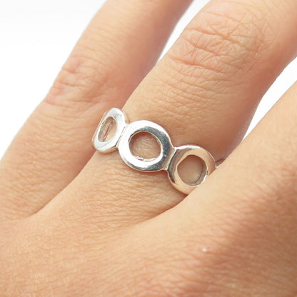 925 Sterling Silver Vintage Circle Band Ring Size 8.25