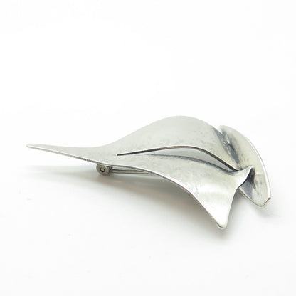 BEAU 925 Sterling Silver Vintage Modernist Sailboat Pin Brooch