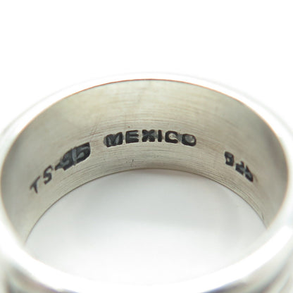 925 Sterling Silver Vintage Mexico Maze Band Ring Size 8.75
