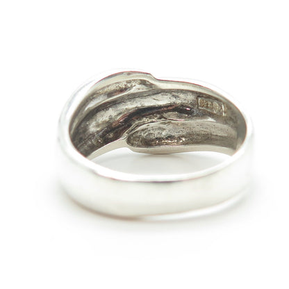 925 Sterling Silver Vintage Modernist Diamond-Shaped Ring Size 7.75