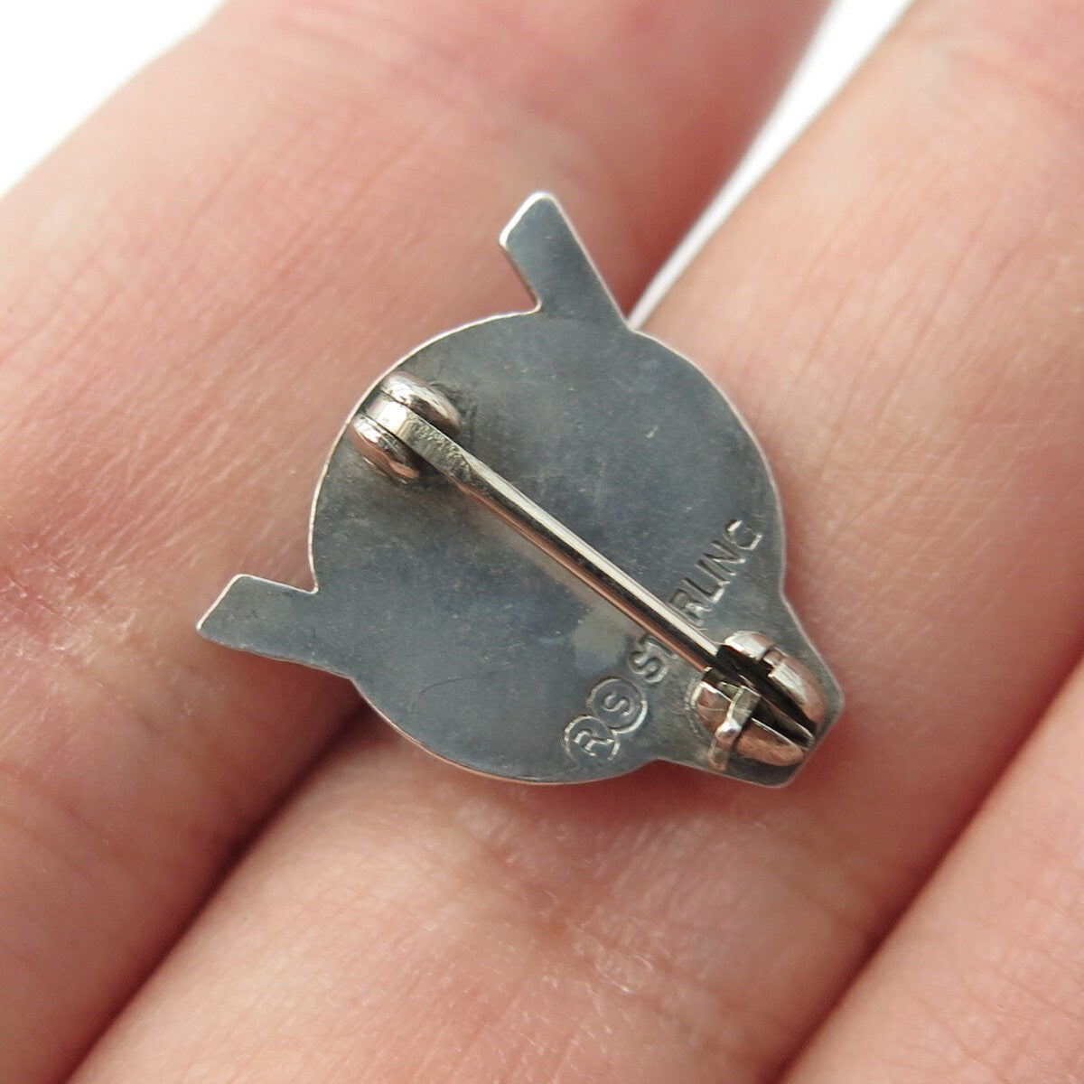 925 Sterling Silver Vintage Enamel Veterans Trophy - 1950 Pin Brooch