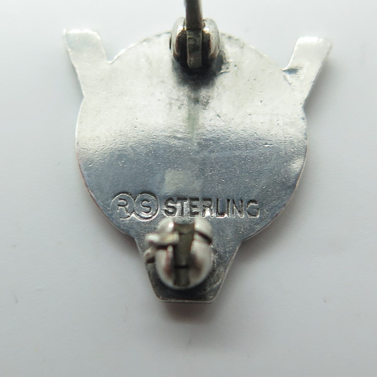 925 Sterling Silver Vintage Enamel Veterans Trophy - 1950 Pin Brooch
