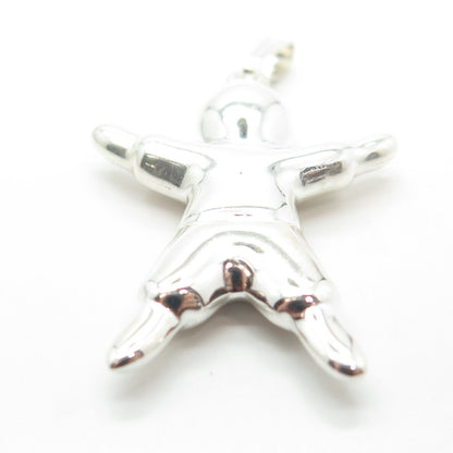 925 Sterling Silver Vintage Kids Memorial Pendant