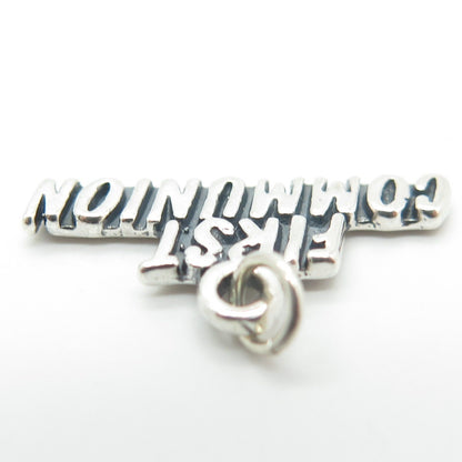 SUNDANCER JEWELRY CO. 925 Sterling Silver Vintage First Communion Pendant