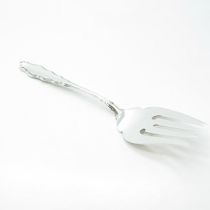 REED & BARTON 925 Sterling Silver Vintage 1965 English Provincial Serving Fork