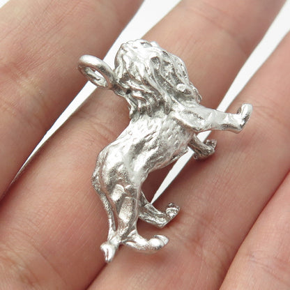 925 Sterling Silver Vintage Lion King Charm Pendant