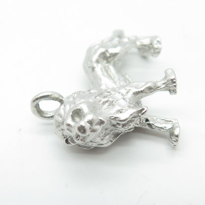 925 Sterling Silver Vintage Lion King Charm Pendant