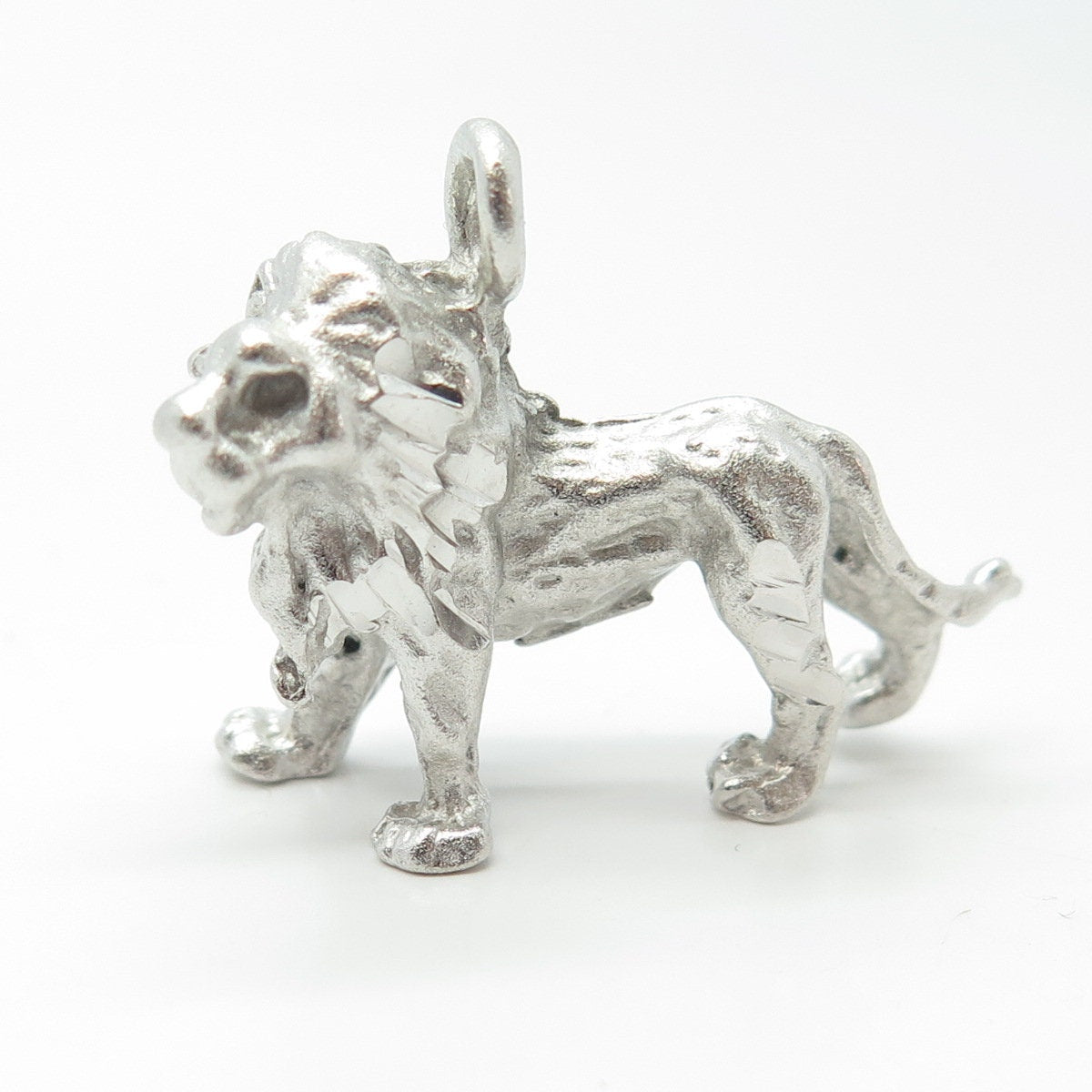 925 Sterling Silver Vintage Lion King Charm Pendant