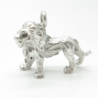 925 Sterling Silver Vintage Lion King Charm Pendant