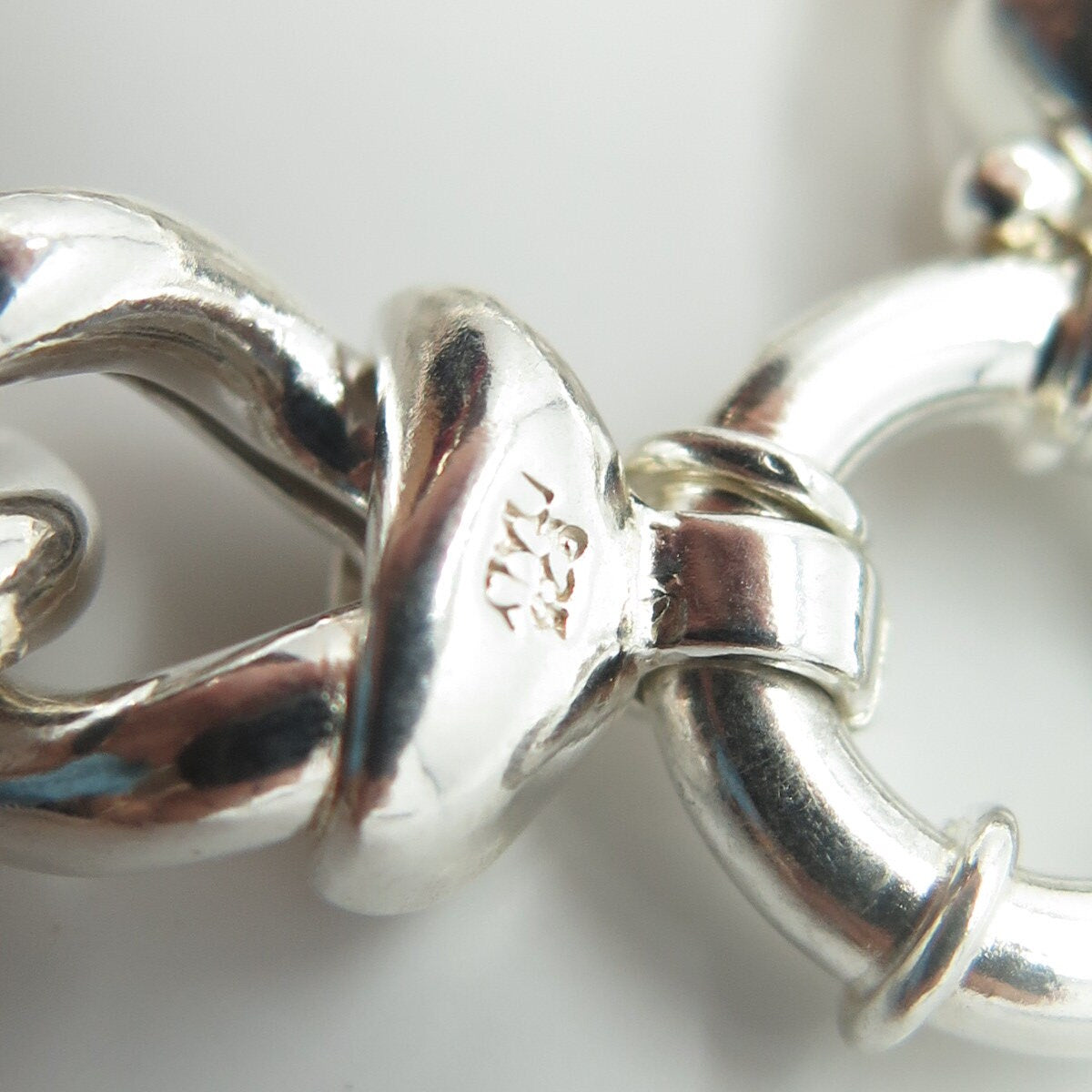 925 Sterling Silver Vintage Italy Cuban Link Bracelet 8"