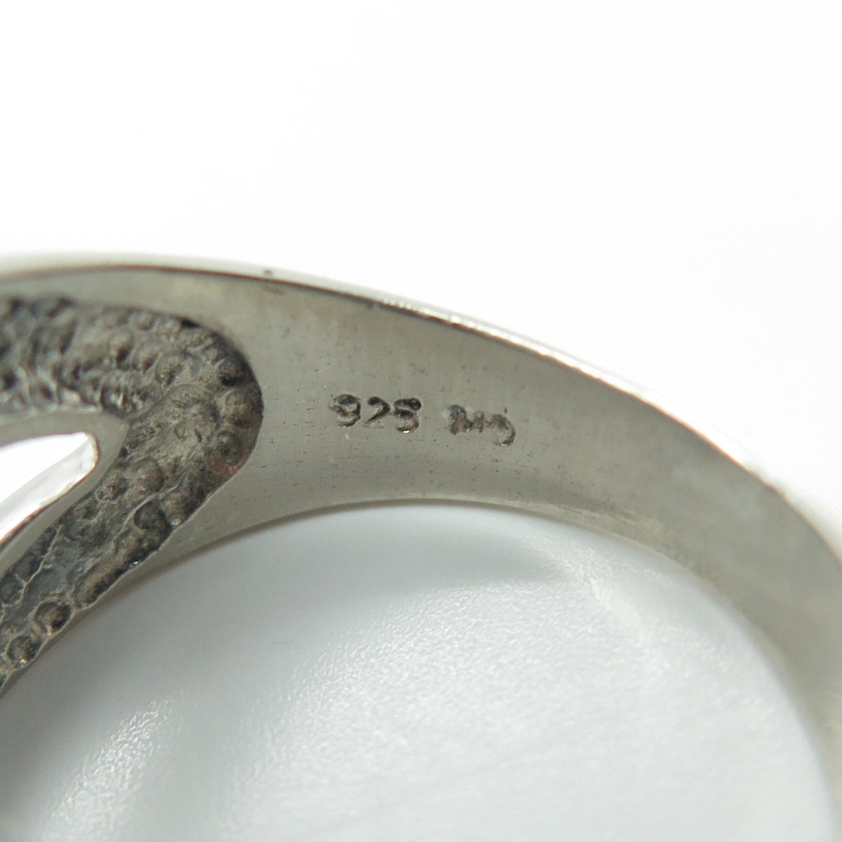 925 Sterling Silver Vintage Interlocked Cocktail Ring Size 7