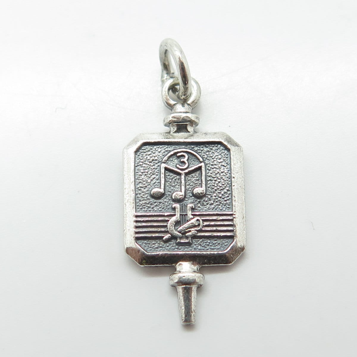SPIES BROS Sterling Silver Vintage High School Band 16th Note Triplet Pendant